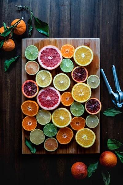 Citrus fruits representing Vitamin E and Vitamin C antioxidants