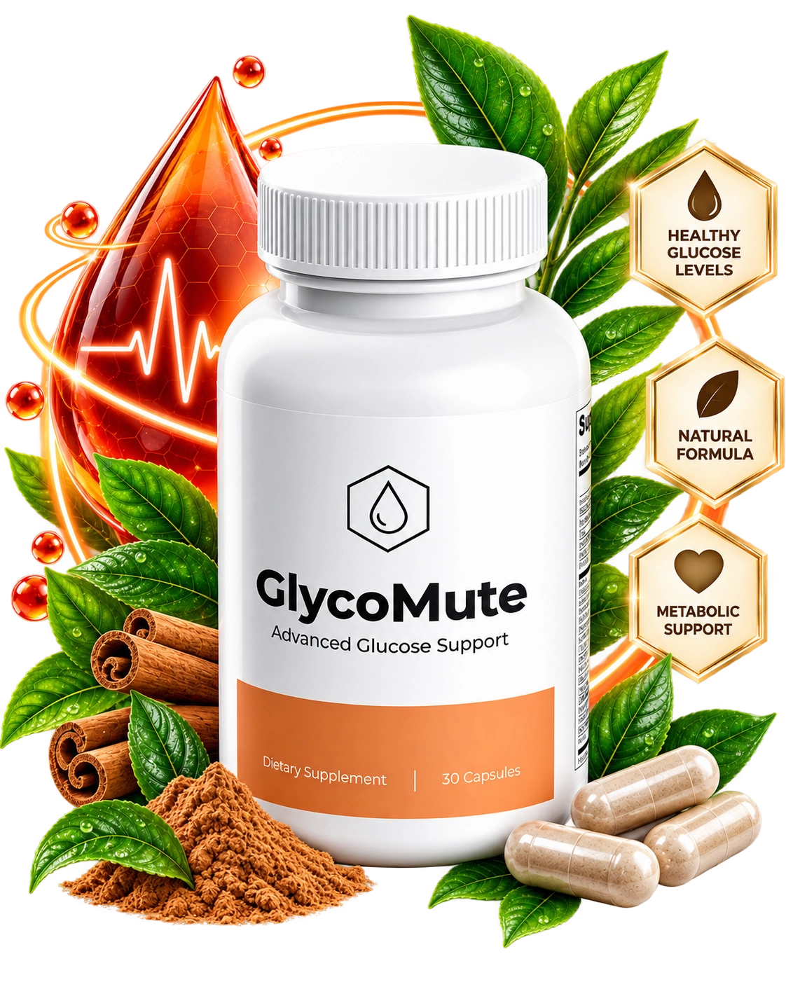 GlycoMute supplement bottle